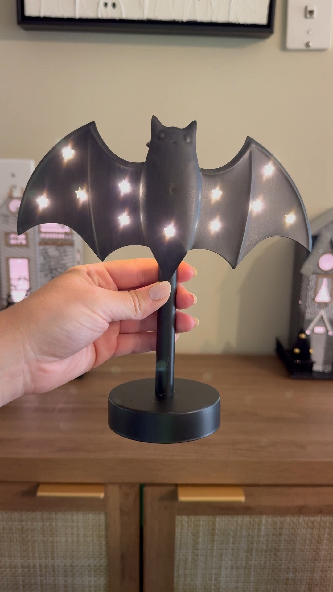 Because I’m one of the crazy ones already in the attic pulling down Halloween decor, I thought I’d do a series of classic pieces I always use every year. Obviously the stores come out with new decor every year and I love to add to my collection but there are some pieces that just stand out year after year!

These light-up bat candlesticks are the first one. They’re so fun and I love pieces that make the house spooky at night as well. I paired them with my DIY ghost candles but there are so many fun Halloween candles you could use here.

#LTKSeasonal #LTKHome