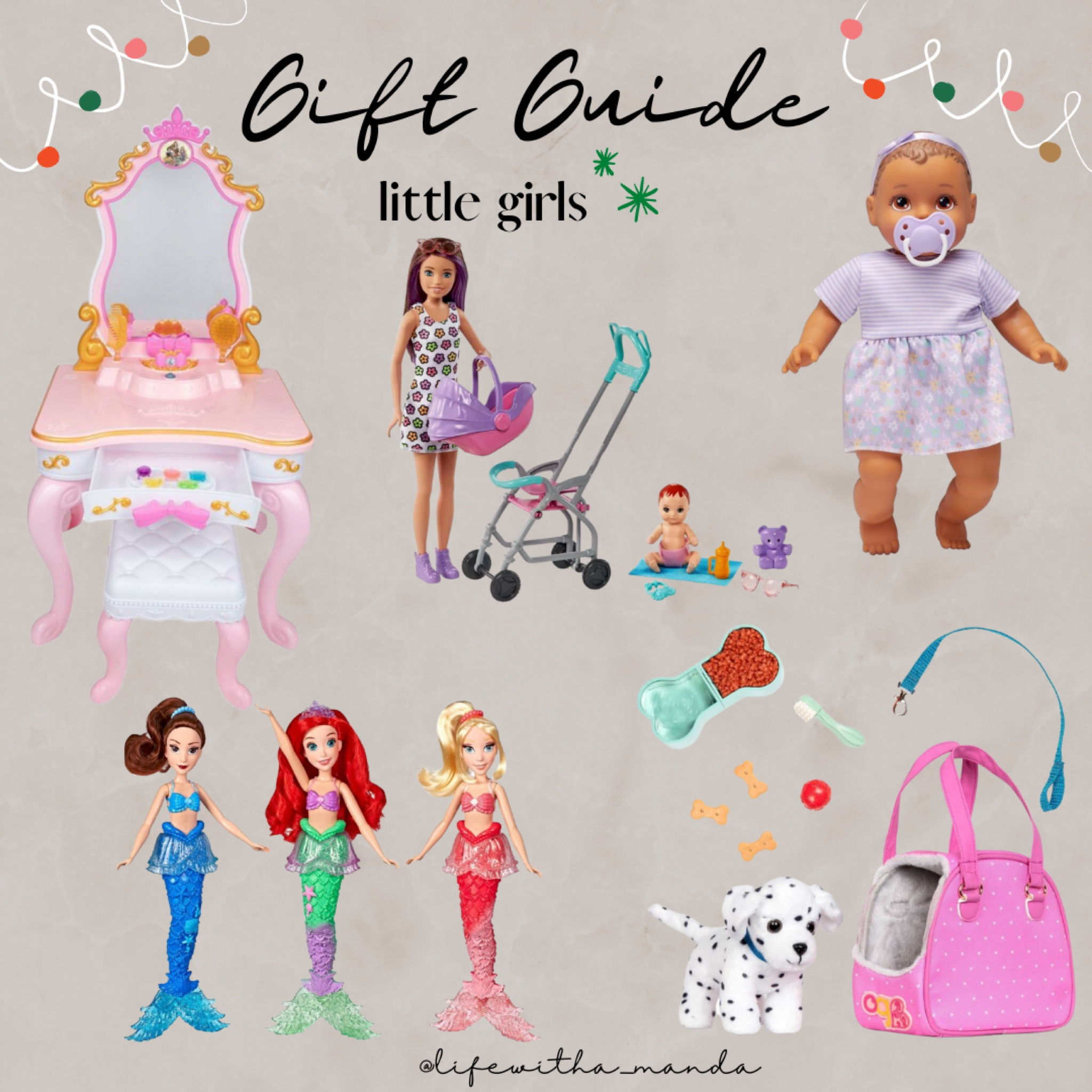 #giftsforgirls #toys #babydoll #kids #kidstoys #giftsforkids #barbie #barbiedolls #princessvanity #target #targetfinds #playdog 

#LTKGiftGuide #LTKsalealert #LTKkids