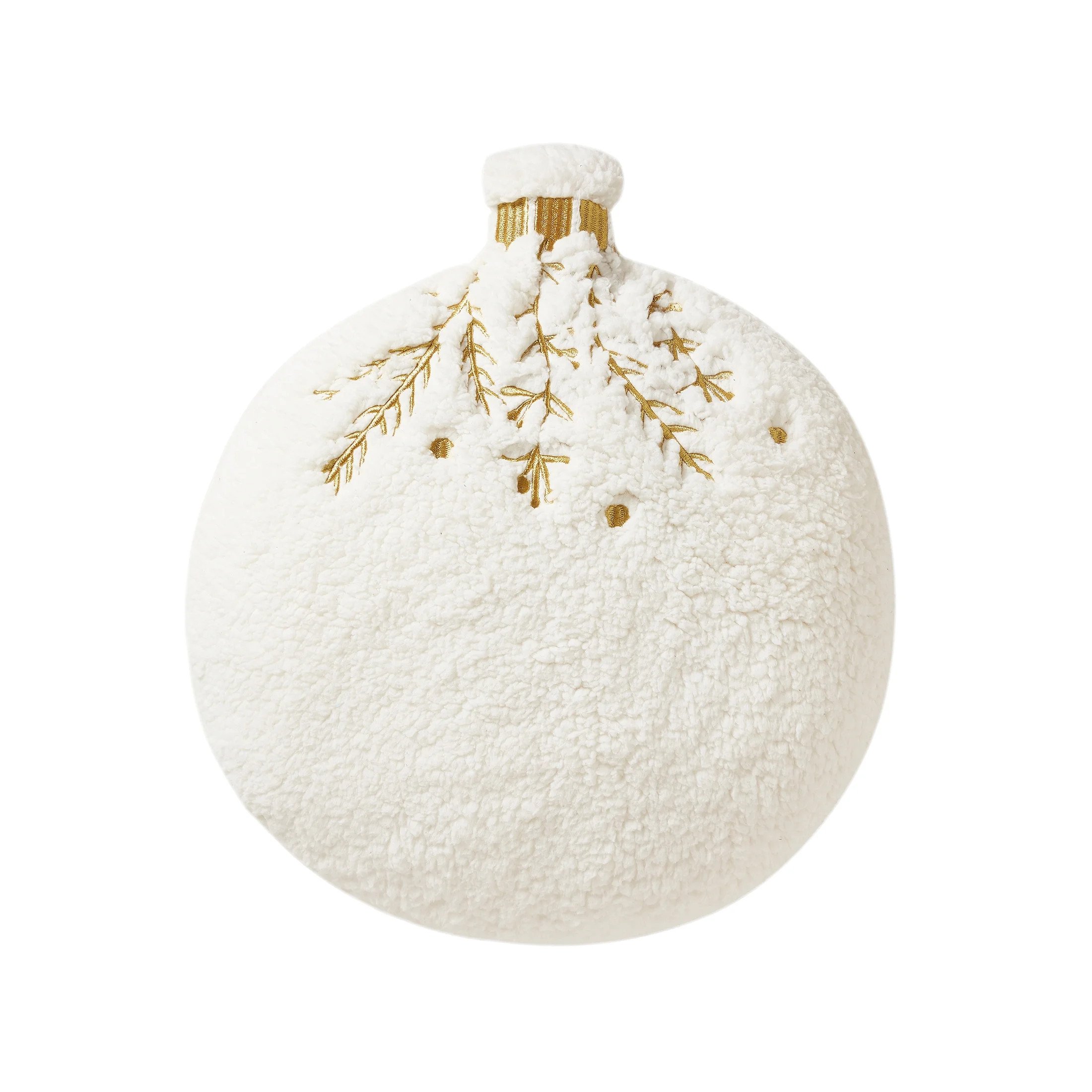 My Texas House Emilia 13" Diameter Round Coconut Milk Holiday Decorative Pillow - Walmart.com | Walmart (US)