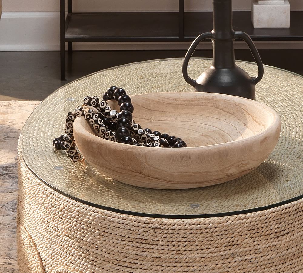 Hand Carved Organic Wood Grain Bowl | Pottery Barn (US)