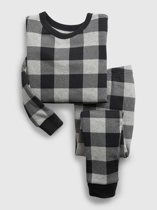 babyGap 100% Organic Cotton Buffalo Plaid Print PJ Set | Gap (US)