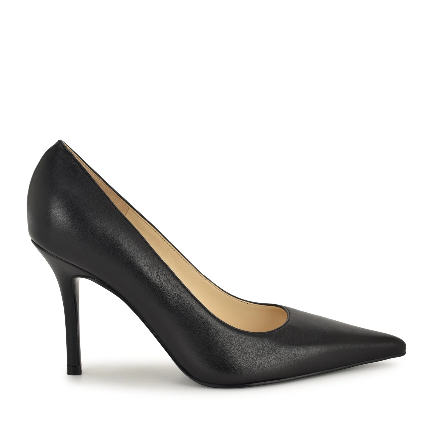 Women's Gemmha Leather Pointy Toe Pumps - Black Leather | Nine West | Nine West (US)