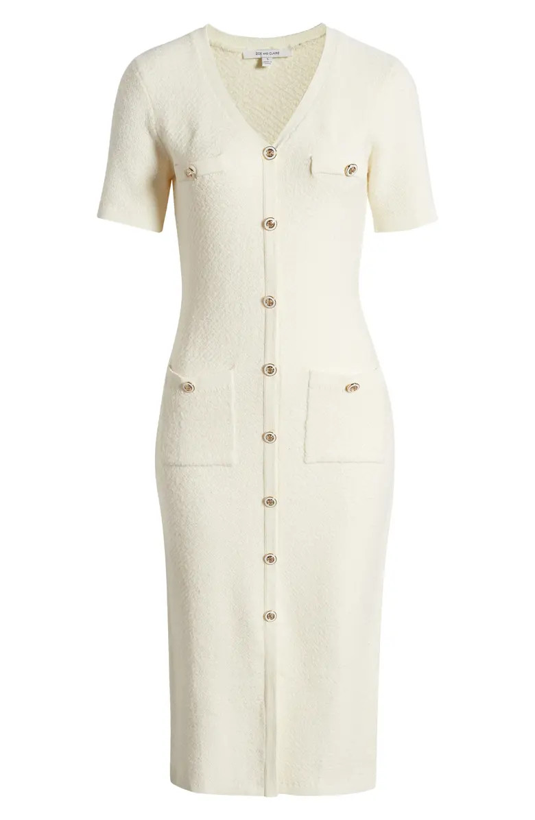 Button Front Sweater Dress | Nordstrom