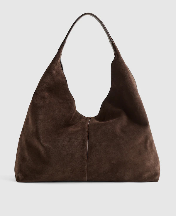 The Mylie Large Shoulder Bag in Italian Suede | Madewell