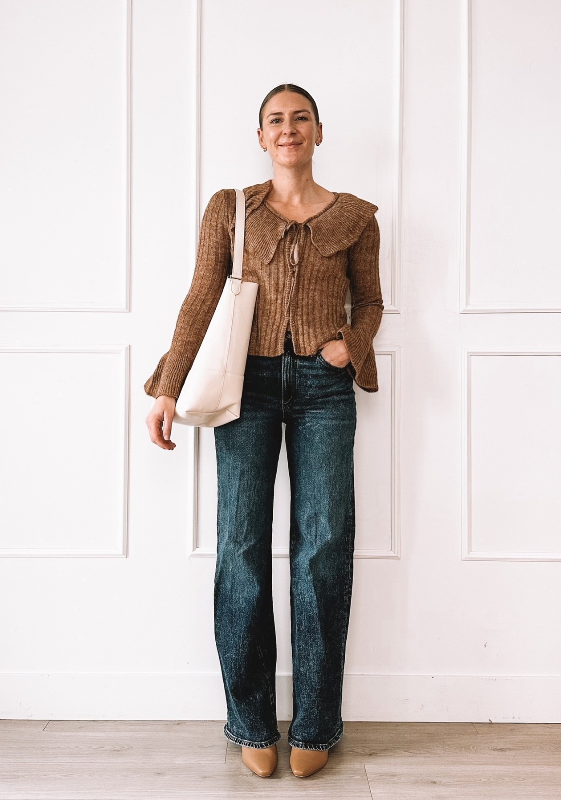 Neutral everyday outfit with wide leg jeans 🤍
I love how easy this look is — simple layers, comfortable denim, and timeless accessories. Perfect for casual days when you still want to feel put together.

#LTKgrwm #LTKootd #LTKmomlife