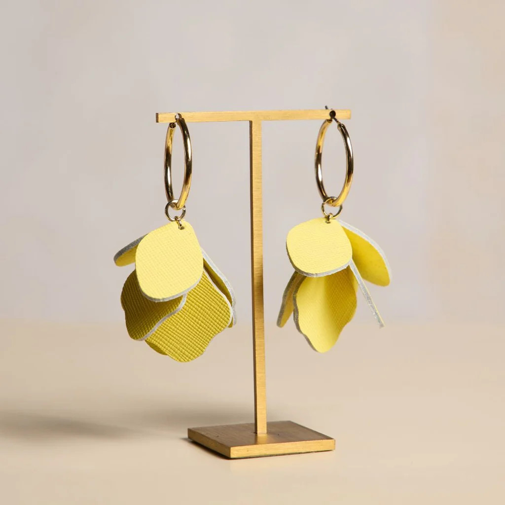 Lemon Burst Margot | Nickel and Suede