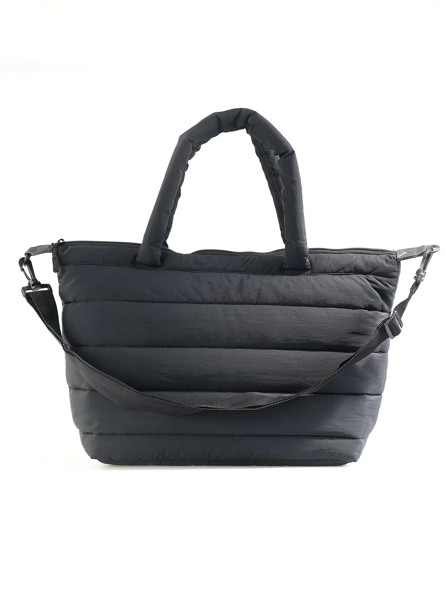 No Boundaries Women’s Puffy Tote Handbag Black | Walmart (US)