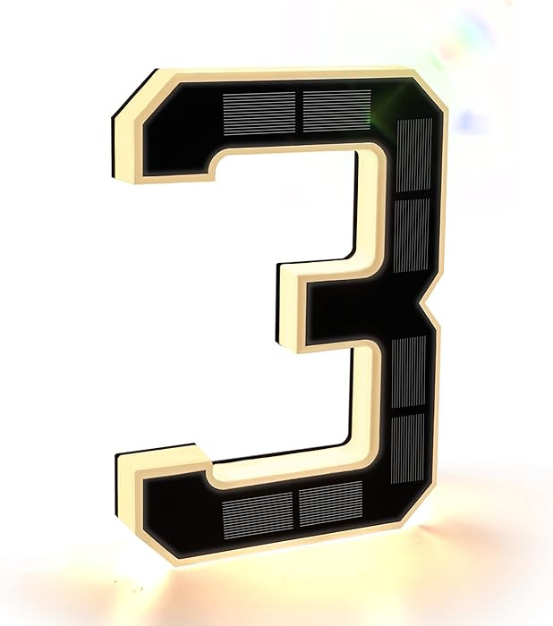 ISUNMEA 9 Inch Solar Lighted House Numbers for Outside, Light Up Waterproof LED Address Numbers S... | Amazon (US)