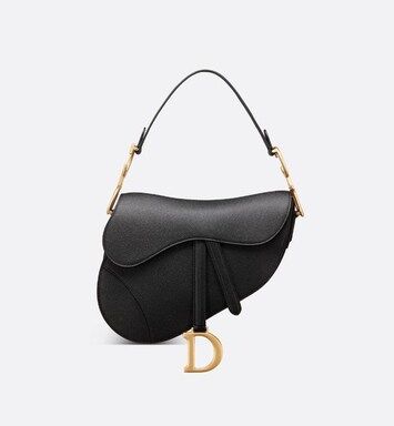 Saddle Bag Black Grained Calfskin - Bags - Woman | DIOR | Dior Beauty (US)