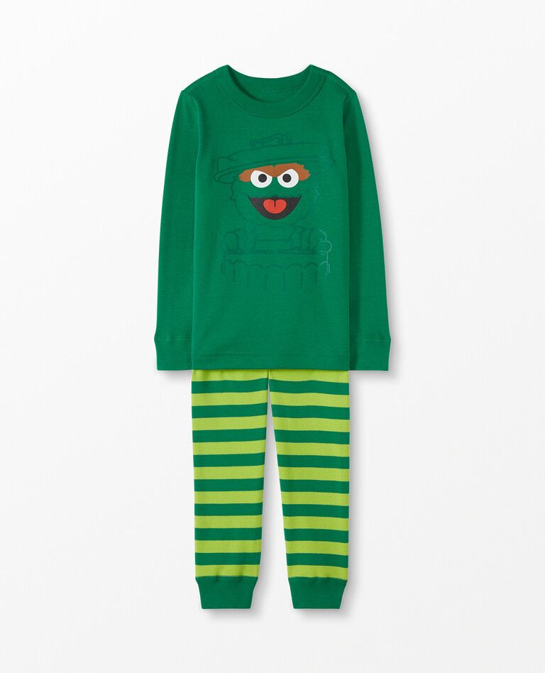 Sesame Street Long John Pajamas In Organic Cotton | Hanna Andersson