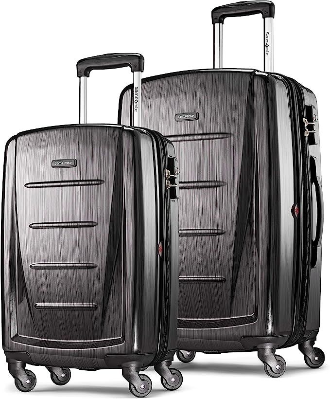 Samsonite Winfield 2 Hardside Expandable Luggage with Spinner Wheels, Charcoal, 2-Piece Set (20/2... | Amazon (US)