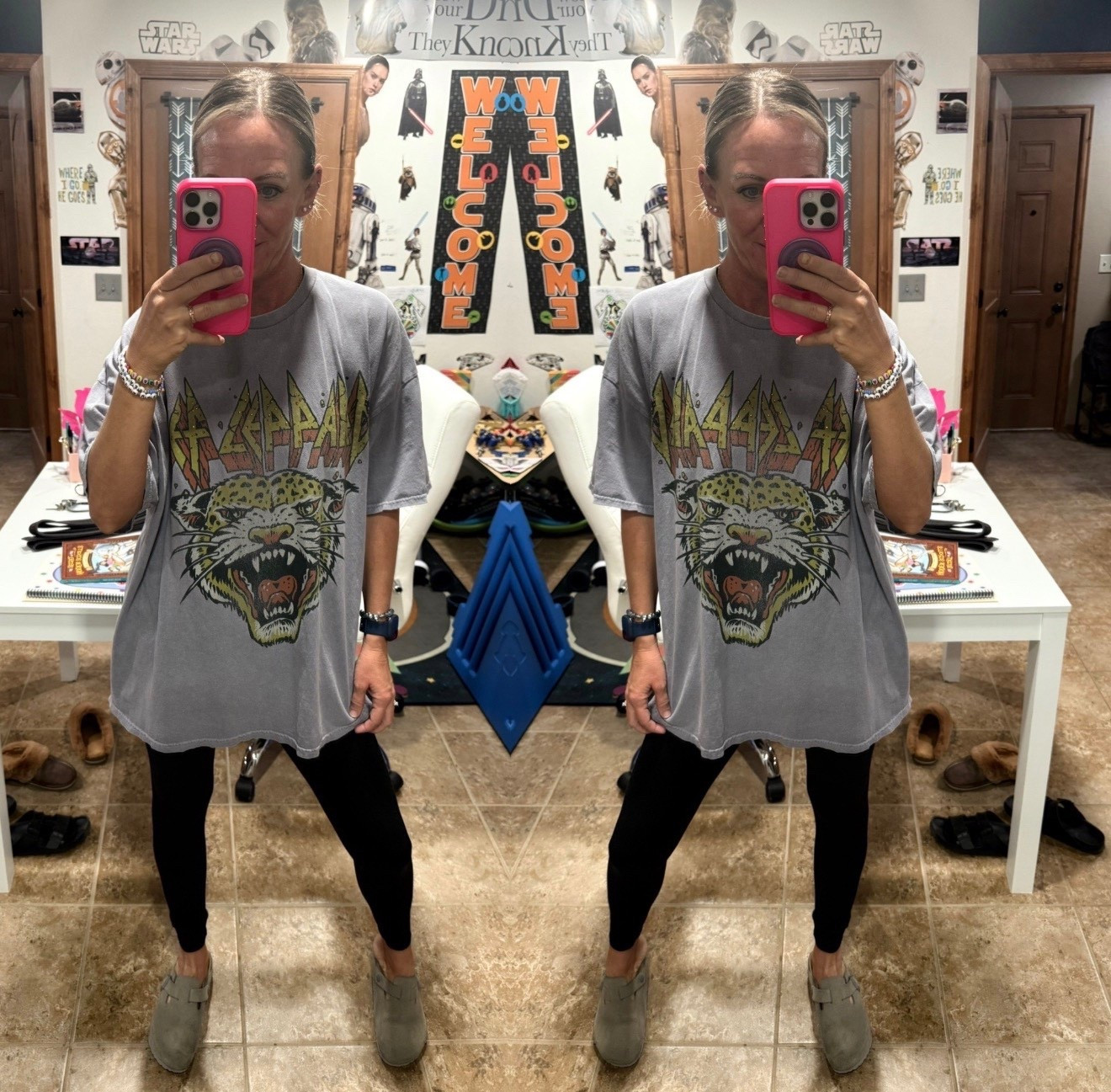 Def Leppard tee + comfy leggings + Birkenstock clogs = effortless vibes 😎
But here’s your reminder today: comfort doesn’t mean complacency. Keep walking in faith, even when the path feels uncertain — God’s got every step covered.

“The Lord will fight for you; you need only to be still.” – Exodus 14:14

#FaithOverFear #OOTD #ChristianStyle #OutfitInspo #FaithAndFashion #JesusLover #WomenOfFaith #StyleWithPurpose #ComfyAndCute #DefLeppardTee #BirkenstockStyle #LeggingLife #EncouragingStyle #ChristianInfluencer 


#LTKootd #LTKmomlife #LTKOver40