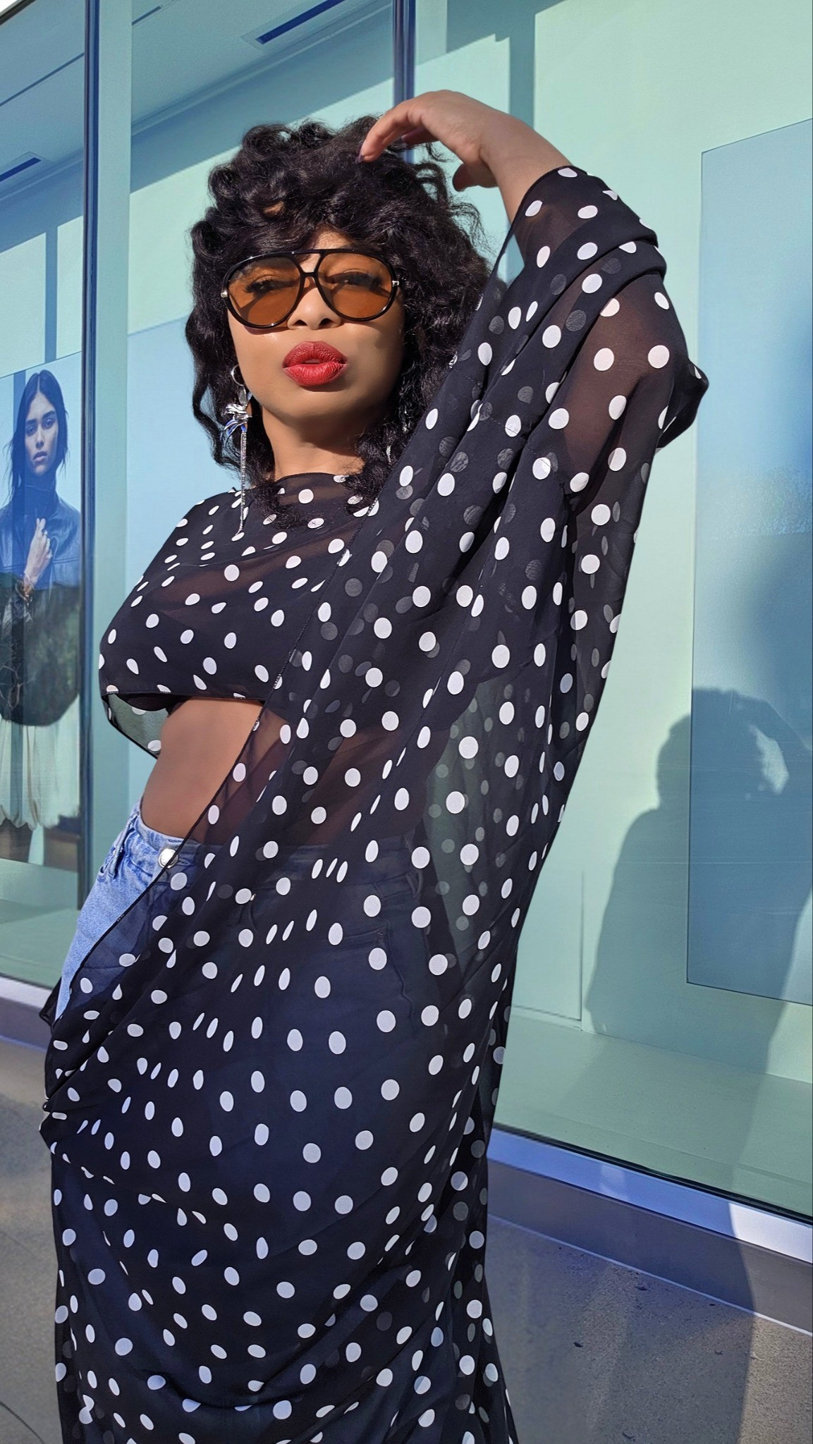 Me in a sheer long flowy top is a combination I'm never giving up. The way the top catches the wind when I’m walking just hits different. It’s soft and a little dramatic, and I love every second of it! Definitely one of my favorite vibes. I'm wearing a large in this Shein top but the medium also fit. #sheinfinds #sheinfashion

#LTKOver40 #LTKFestival #LTKootd