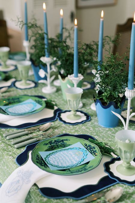 Blue and green tablescape Tuesday 🌿💙

#LTKstyletip #LTKhome #LTKunder100