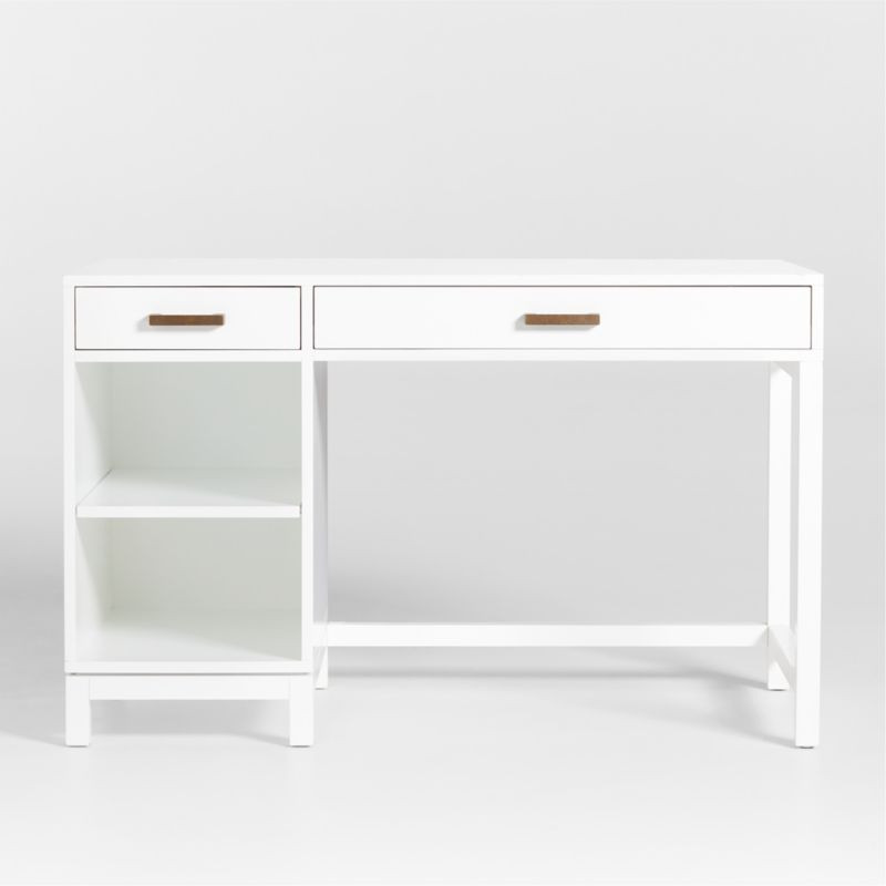 Parke White Wood Kids 2-Drawer Desk + Reviews | Crate & Kids | Crate & Barrel