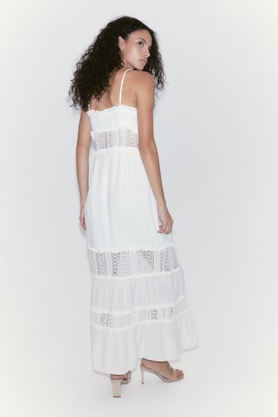 Lace-inset Crêpe Maxi Dress | H&M (US + CA)