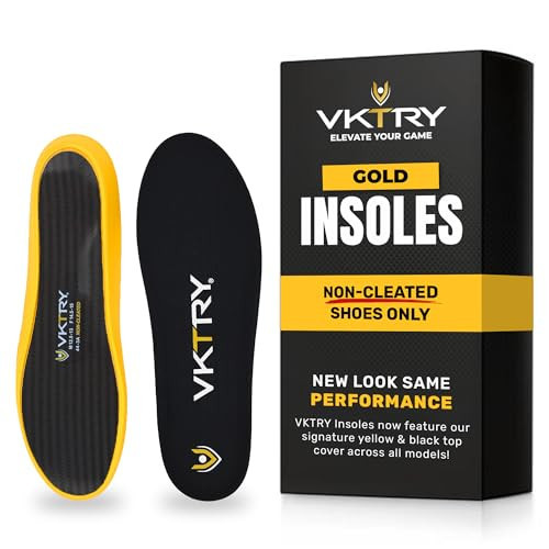 VKTRY Gold for Non-Cleated Shoes - Carbon Fiber Performance Insoles - Customized Athletic Inserts for Sports Basketball Volleyball Running & More | Shock Absorption US M14.5-15, W16.5-17, 171-220lbs | Amazon (US)