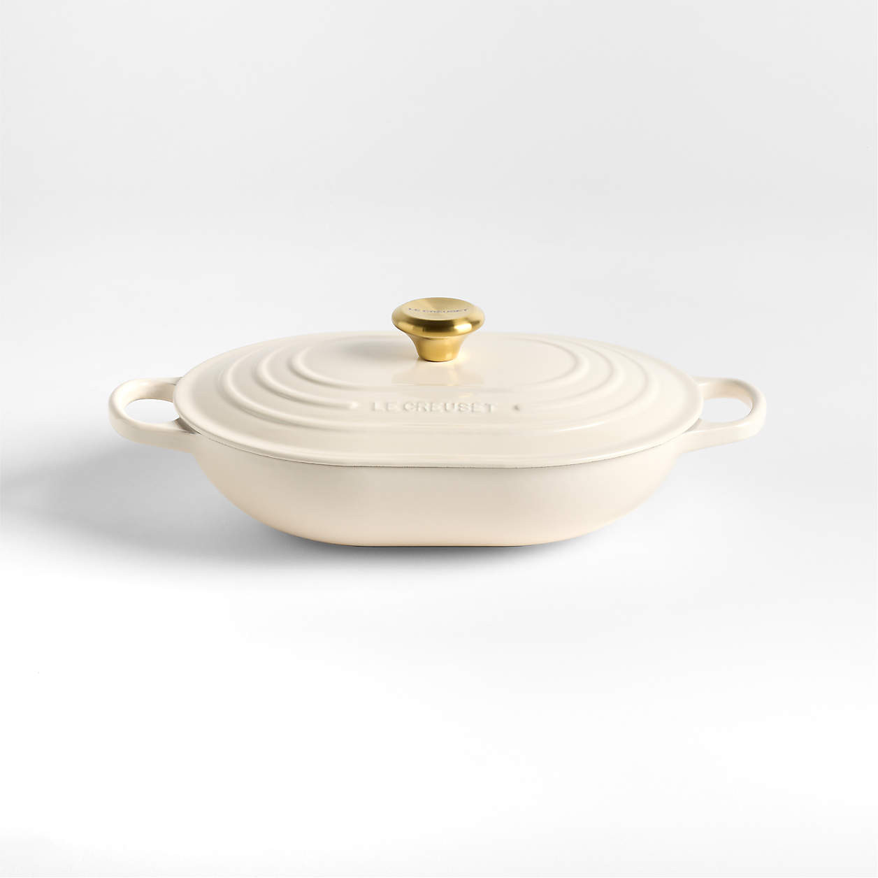 Le Creuset 3.75-Qt. Thyme Enameled Cast Iron Covered Oval Casserole Dish + Reviews | Crate & Barr... | Crate & Barrel