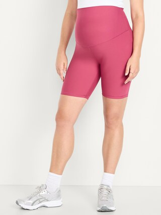 Maternity Full Panel PowerSoft Biker Shorts -- 8-inch inseam | Old Navy (US)