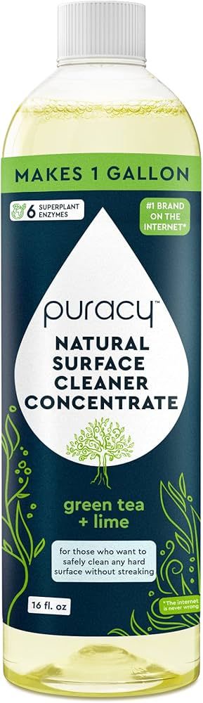 Puracy 99.9% Natural All Purpose Cleaner Concentrate - Makes 128oz Multi Purpose Cleaner - Green ... | Amazon (US)