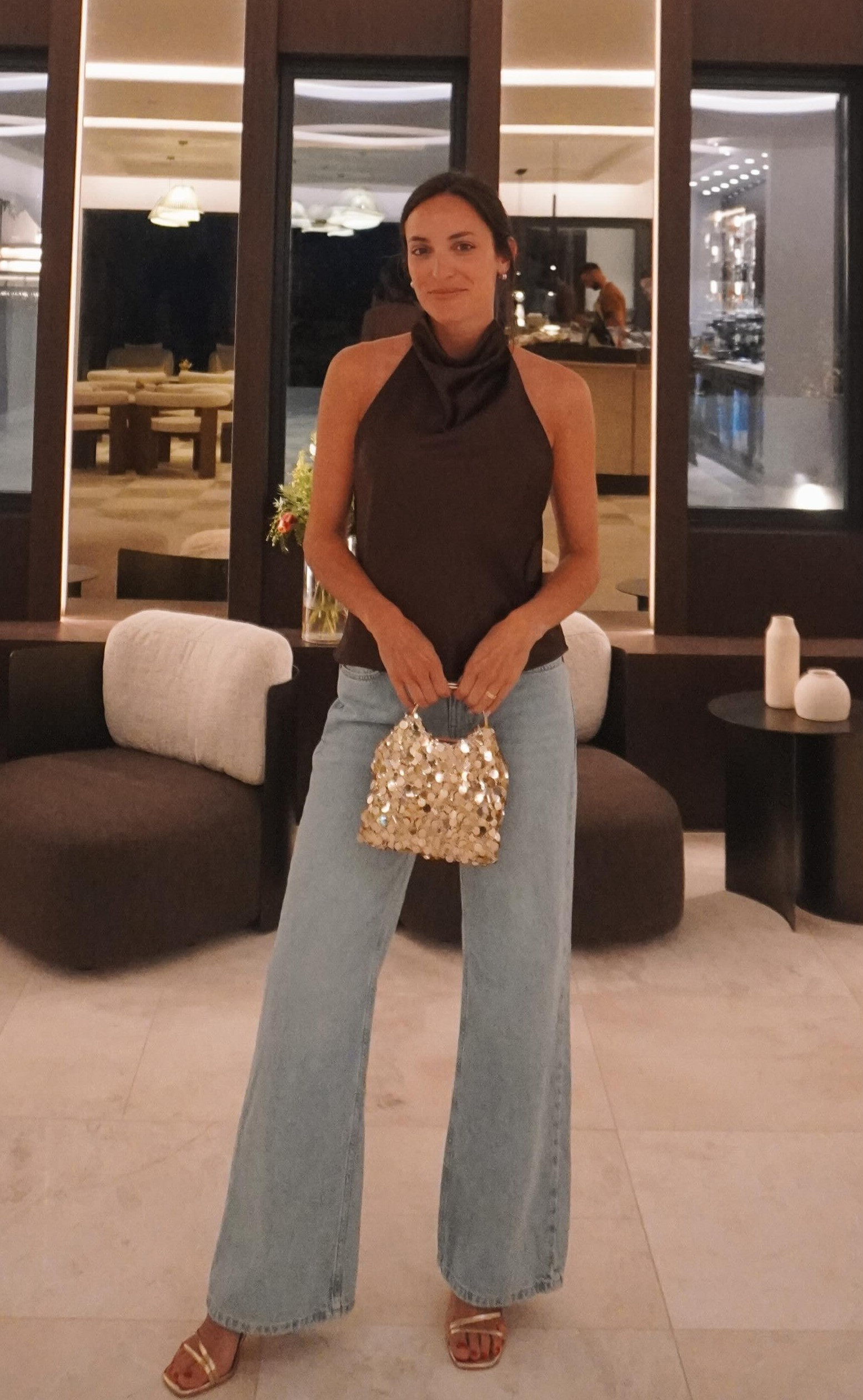 Jeans, a silky top, and a fun bag will always be a yes! 

 #LTKdayinmylife #LTKSeasonal #LTKTravel