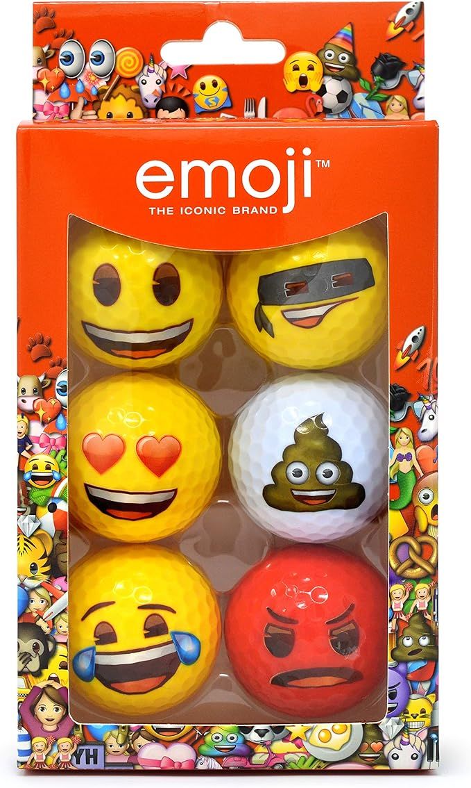 emoji Official Novelty Fun Golf Balls - 6 Pack - Choose Your | Amazon (US)