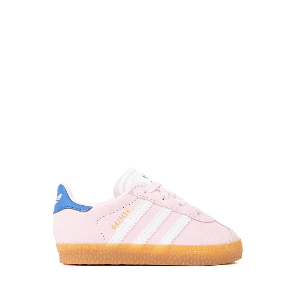 adidas Gazelle Comfort Closure Elastic Lace Athletic Shoe - Baby / Toddler - Clear Pink / Cloud W... | Journeys
