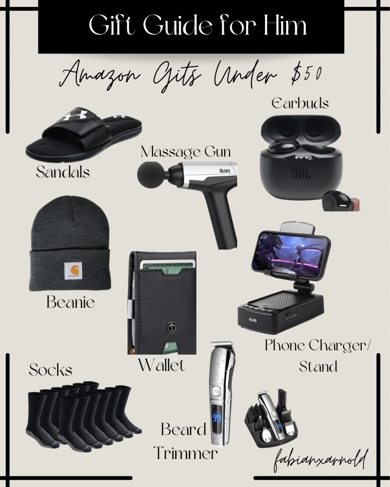 Amazon Gift Guide for Him • Gifts Under $50 • Holiday Guide • Gifts for Him • Electronics & Accessories 


#LTKmens #LTKGiftGuide #LTKunder50 #LTKHoliday #LTKFind