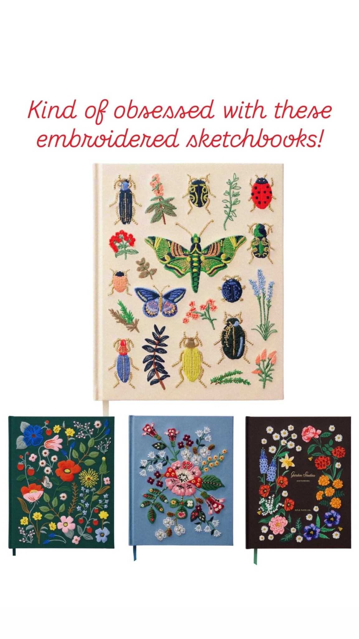 These gorgeous embroidered sketchbooks would make sure a fun keepsake! You could also use them for garden journaling/doodling or note taking. Such a fun Mother’s Day gift. 

#LTKSeasonal #LTKmomlife #LTKHome