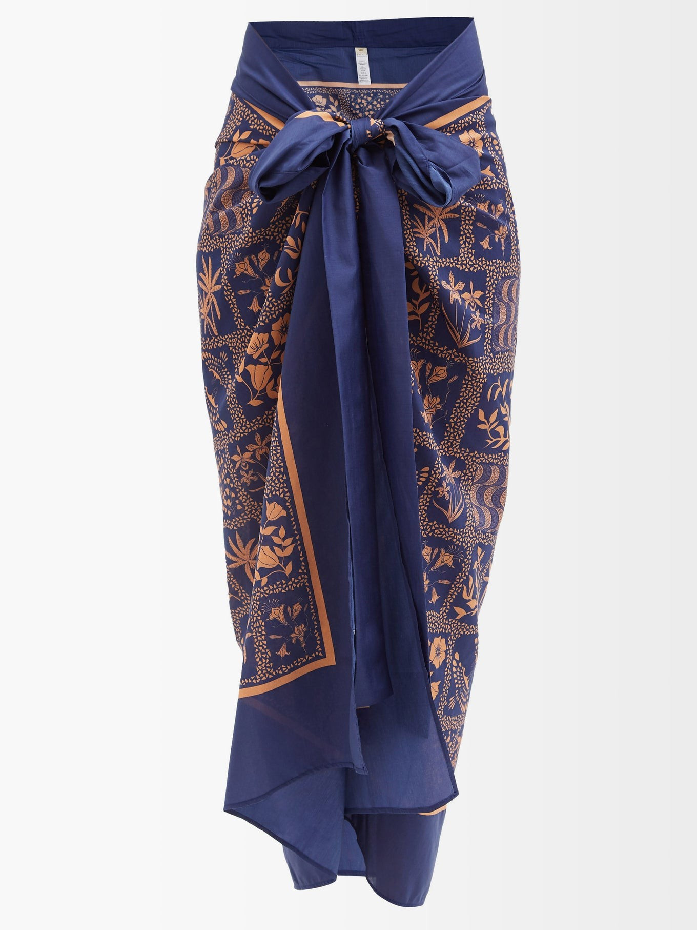 Lavanda floral-print cotton-blend sarong | Agua by Agua Bendita | Matches (US)