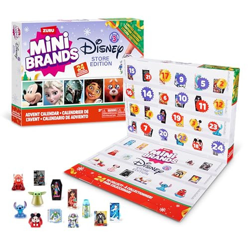 Disney Advent Calendar by ZURU Mini Brands Limited Edition Advent Calendar, 24 Days of Suprises, Mini Figures, Fun Christmas Toys for Kids, Best Gift for Girls and Boys Ages 3+ | Amazon (US)