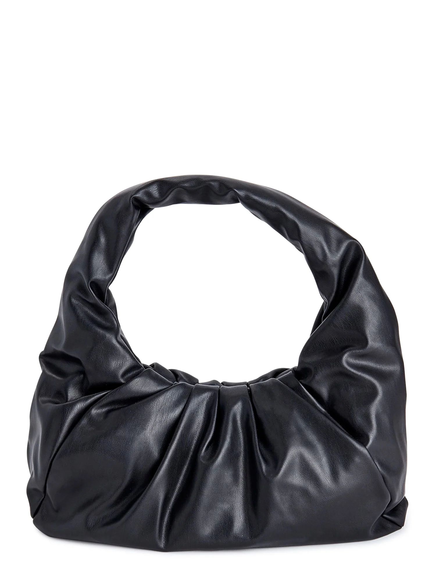 Time and Tru Women's Slouchy Shoulder Bag Black | Walmart (US)