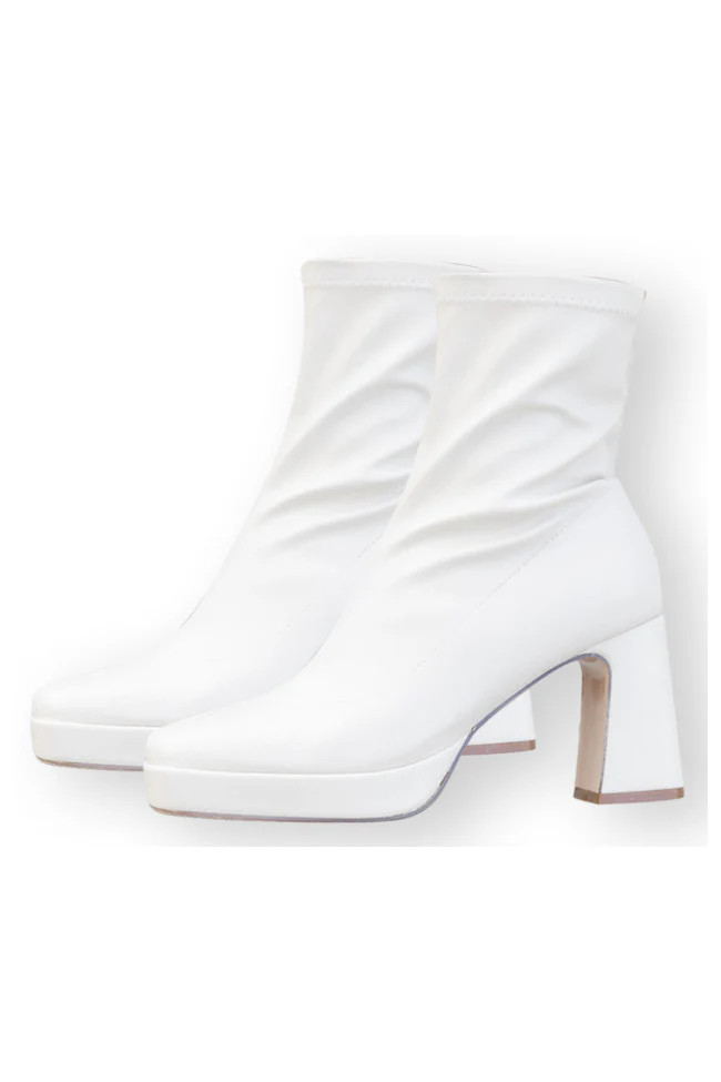Candace Cream Square Toe Booties FINAL SALE | Pink Lily