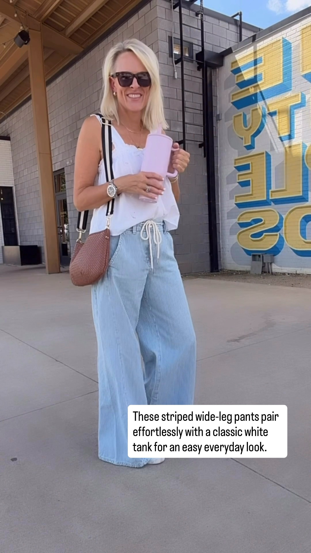 This easy summer outfit is one you’ll wear on repeat! The lightweight tank pairs perfectly with these relaxed striped wide-leg pants for a look that’s comfortable, flattering, and perfect for warm days. Add sneakers for errands or sandals for vacation, and you’re set!

💡 LTK MADE EASY
❤️ Heart = Support my posts!
🔖 Save = Get sale & restock alerts
📋 Lists = Keep favorites organized
📲 Share = Send lists and products to a friend. Hello, Christmas List!
💬 Comment = Ask me anything about what I’m wearing. :-)

#LTKootd #LTKOver40 #LTKSeasonal