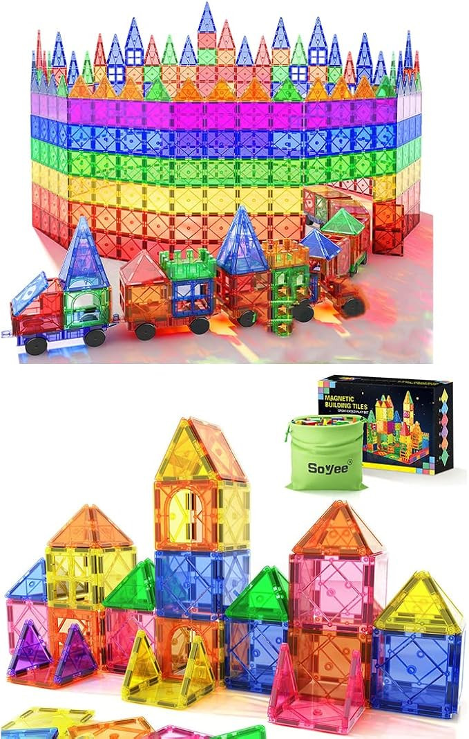 Soyee Magnetic Tiles with Cars Total 110pcs | Amazon (US)