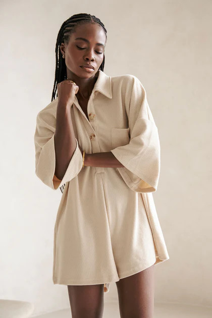 Milena Playsuit - Beige | SABO SKIRT (Global)