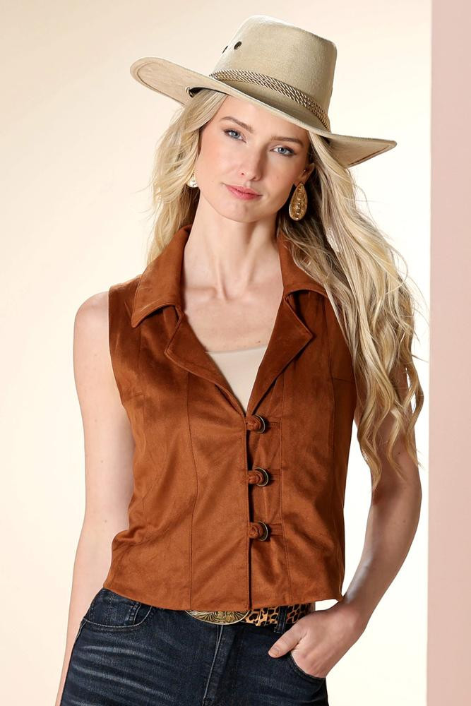 throwing suede vest | Versona