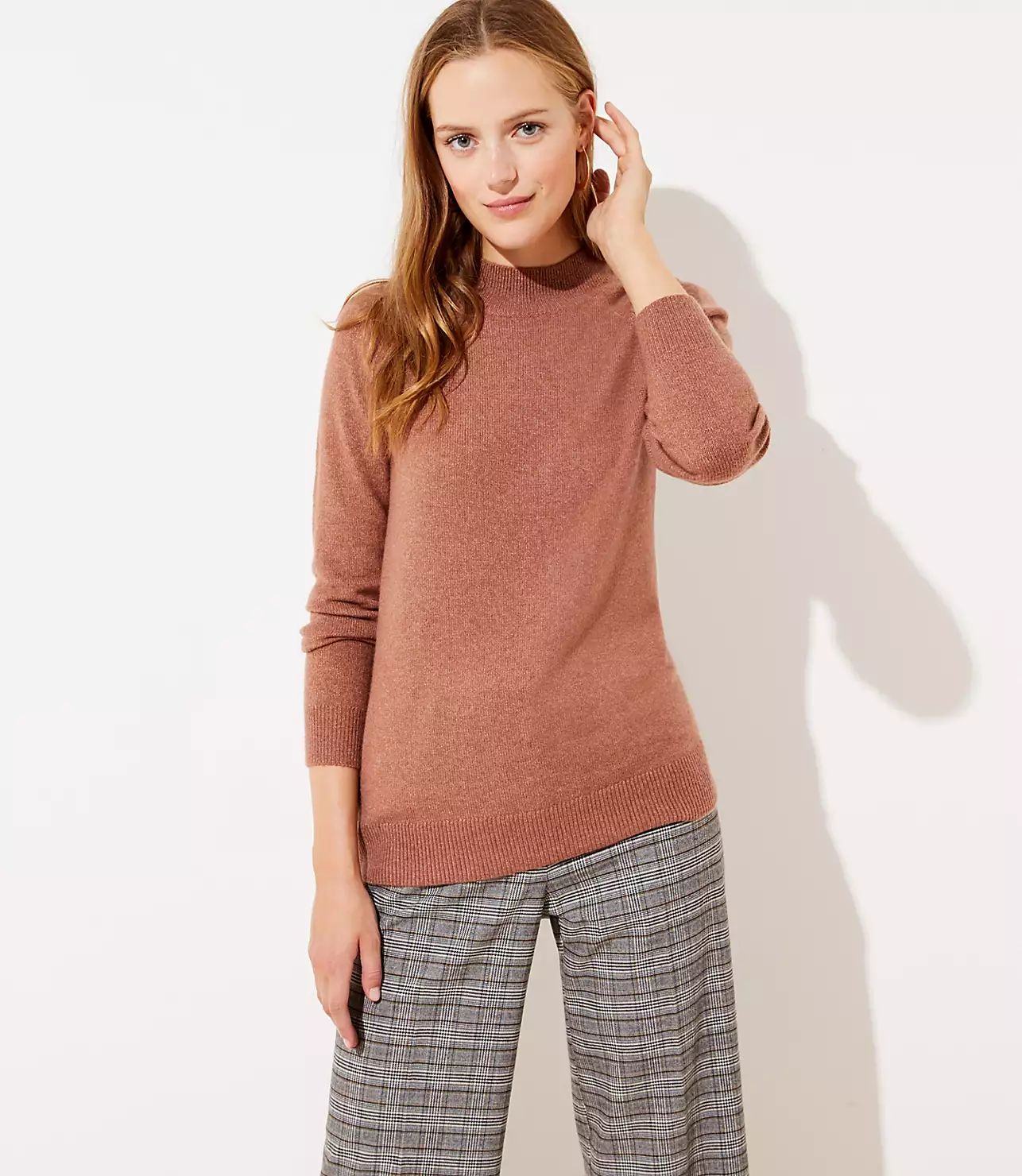 Petite Mock Neck Sweater | LOFT