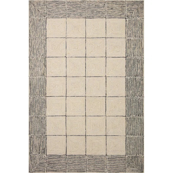 Chris Loves Julia x Loloi Francis Collection FRA-02 Cream / Black, ContemporaryArea Rug | Wayfair North America