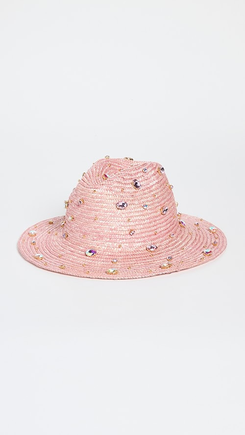 Ombre Crystal Embellished Straw Hat | Shopbop