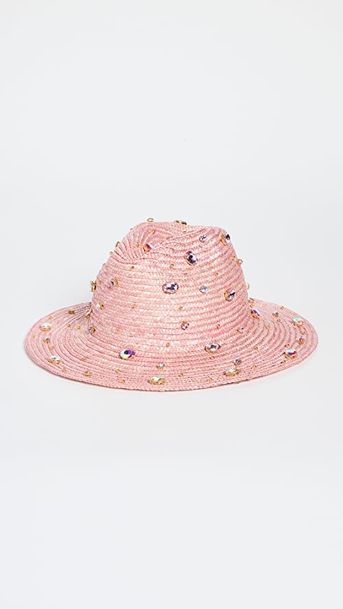 Ombre Crystal Embellished Straw Hat | Shopbop