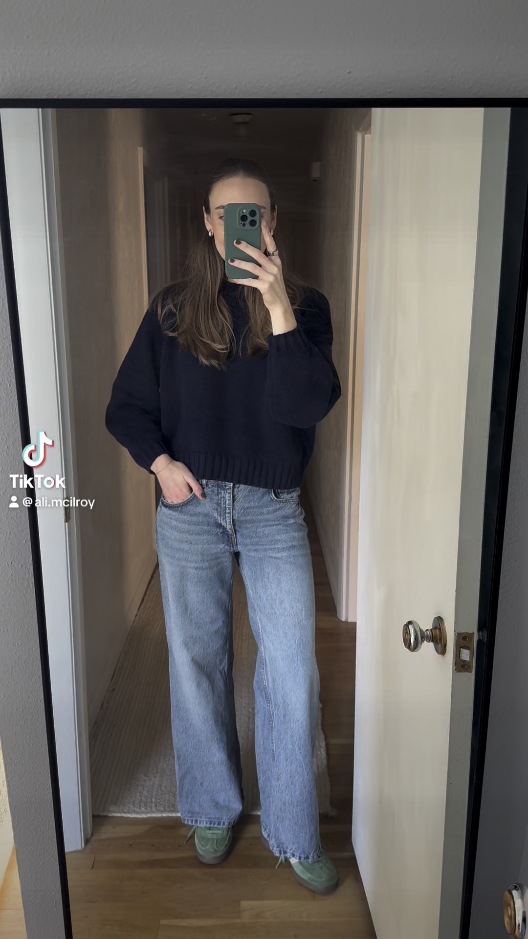 Tuesday ootd #casual #outfit #inspo #bluejeans #baggy #loose #lowrise #gap #sweater #sale #neutrals #gold #accessories #adidas 

#LTKFindsUnder50 #LTKFindsUnder100