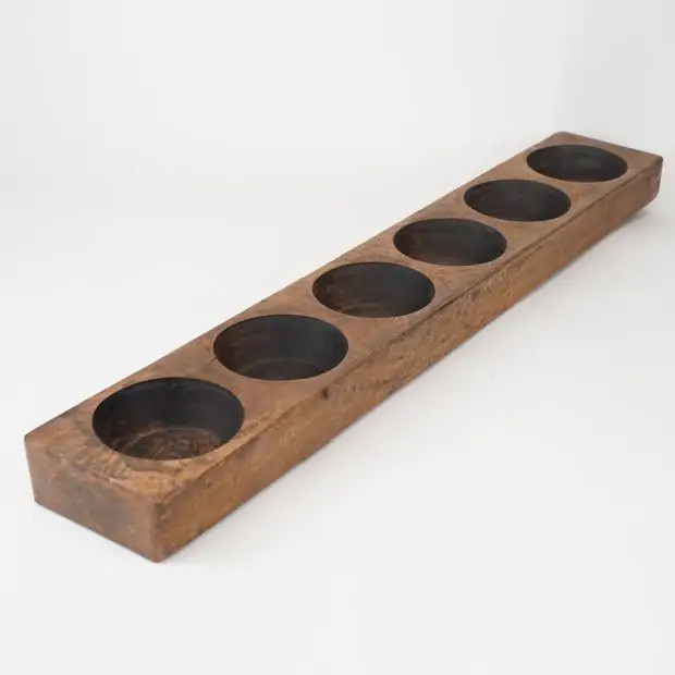 Primitive Cheese Mold Wood Candle Holder | Antique Farm House