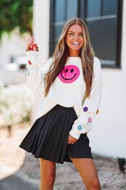 Happy Gal Sweater - Ivory | Hazel and Olive