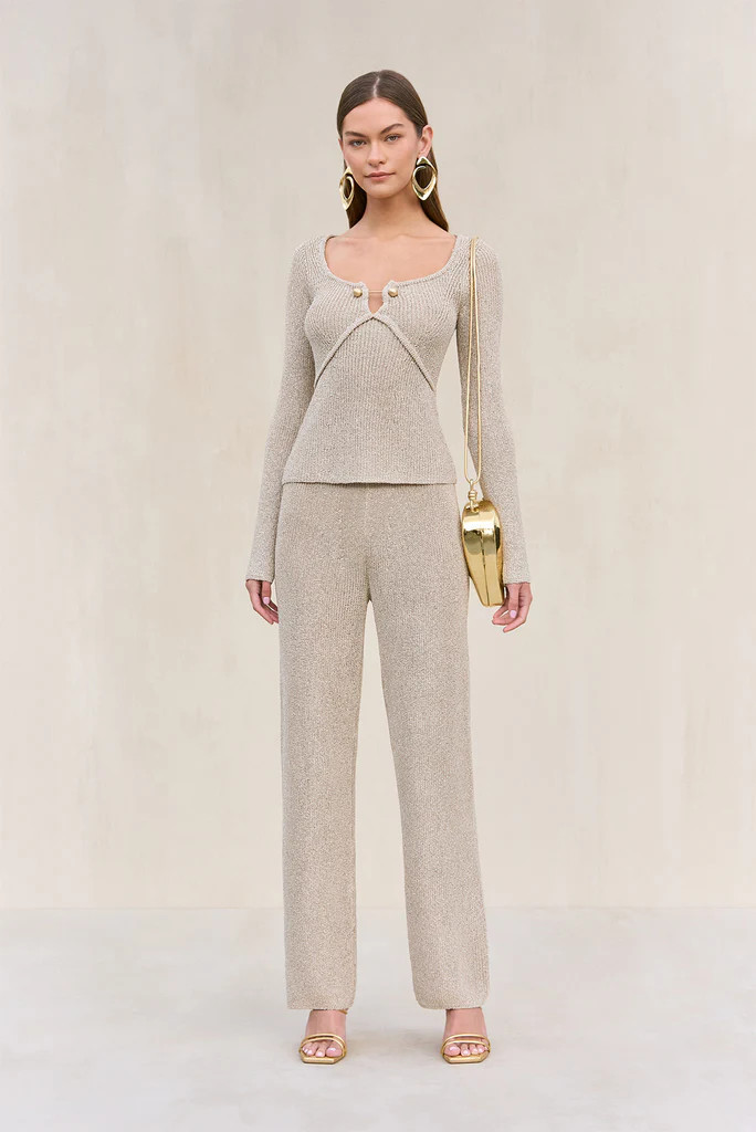 LAWENA KNIT PANT - BEACH | Cult Gaia - US