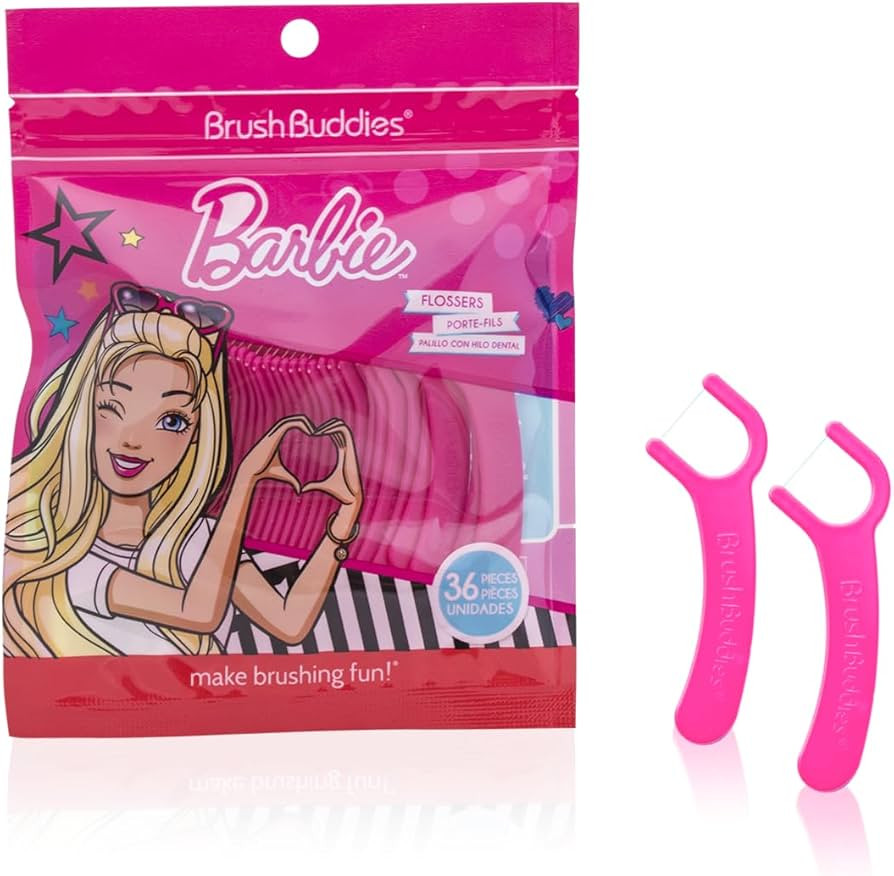 Brush Buddies Barbie Flossers, Pink | Amazon (US)