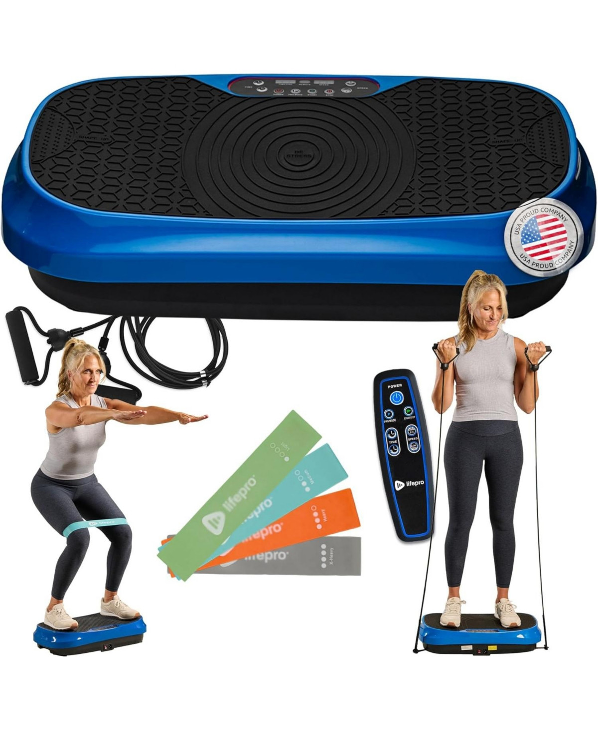 LifePro Waver Mini Vibration Plate – Whole Body Vibration Machine for Weight Loss, Toning & Wellness - Blue | Macy's