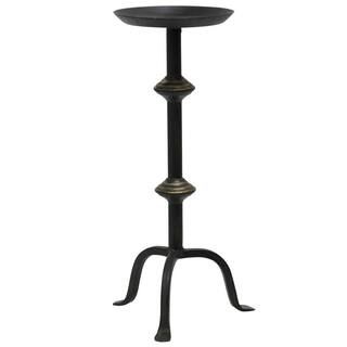 Fireside 13 in. Dark Bronze, Brass Metal Candle Holder | The Home Depot