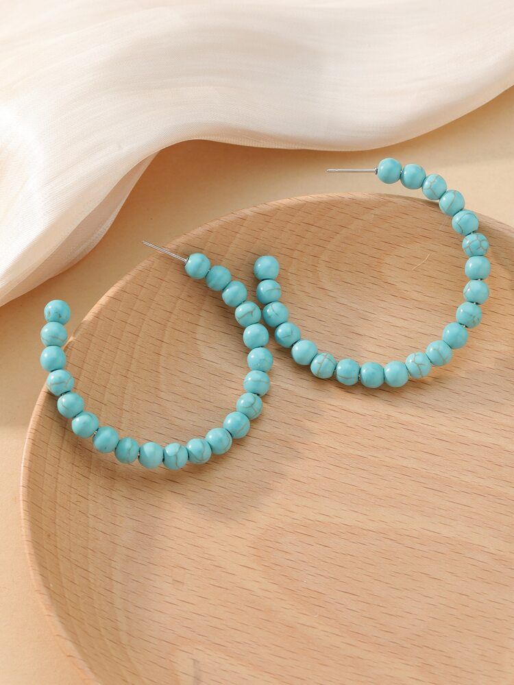 Turquoise Decor Hoop Earrings
       
              
              $1.60        
    $1.52
     
... | SHEIN