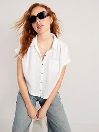V-Neck Dolman-Sleeve Blouse for Women | Old Navy (US)